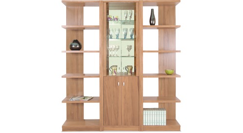 Modena Slim China Cabinet & 2100 Modular Bookcases